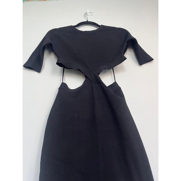 Endless Rose Cutout Bodycon Mini Dress Women Small Black Short Sleeve NWT - Picture 4 of 7